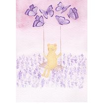 Oso y mariposas. Un progetto di Illustrazione infantile e Pittura ad acquerello di Ana de Papel - 04.02.2021