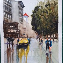 Meu projeto: Paisagem urbana em aquarela. Un progetto di Pittura ad acquerello di Paulo Valdez - 15.02.2021