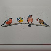 My project in Artistic Watercolor Techniques for Illustrating Birds course. Watercolor Painting project by sarah.addy - 02.14.2021