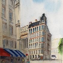 My project in Architectural Sketching with Watercolor and Ink course. Ilustração arquitetônica projeto de Nitin Gadkari - 20.02.2021
