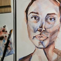 Mein Kursprojekt: Artistische Aquarellporträts. Un proyecto de Pintura a la acuarela de Aleksandra Brcina - 15.02.2021