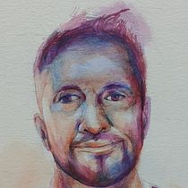 Mi Proyecto del curso: Retrato artístico en acuarela, auto retrato. Un proyecto de Bellas Artes y Pintura a la acuarela de Esteban Briones - 07.02.2021