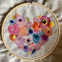 Mi Proyecto del curso: Técnicas básicas de bordado y acuarela. Descubriendo el amor . Embroider project by Victoria Machado - 02.15.2021