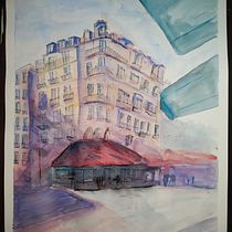 My project in Architectural Sketching with Watercolor and Ink course. Acr, and lic Painting project by Clément Ten Bff - 02.15.2021