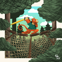 Meu projeto do curso: Ilustração digital com texturas no Photoshop. Un progetto di Illustrazione tradizionale e Illustrazione infantile di Maria Eduarda Melo - 12.02.2021
