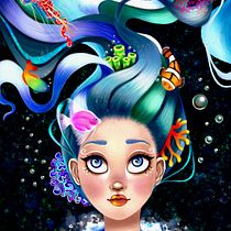 Mi Proyecto del curso: Retratos digitales de fantasía con Photoshop. Drawing, Digital Drawing, Digital Illustration, and Children's Illustration project by aris_banuelos22 - 01.22.2021