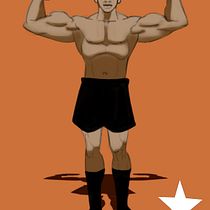 Boxer: Final Project. Design de personagens, Ilustração digital e Ilustração tradicional projeto de Aaron Mitchell - 15.02.2021