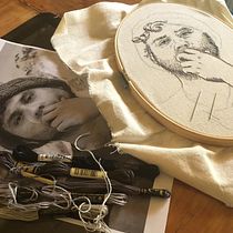Mi Proyecto del curso: Creación de retratos bordados. Embroider, and Portrait Drawing project by Mabel Gallo - 12.10.2020