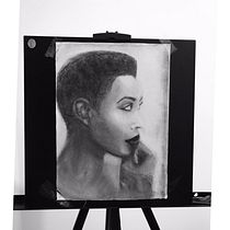 Mi Proyecto del curso: Retrato realista al carboncillo. Realistic Drawing project by Lenis Salas - 02.19.2021