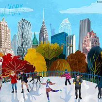 Mi Proyecto Final, Cold New York - Delfina Vezza. Creativit, Traditional illustration, Architectural Illustration, and Digital Illustration project by Majo Cerezo - 02.17.2021