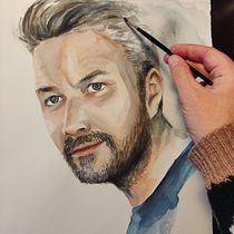 My project in Artistic Portrait with Watercolors course. Un proyecto de Pintura a la acuarela de Lisa Hult Sandgren - 16.02.2021