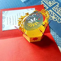My project in Pop-Up Book Creation course - Easter card. Projekt z dziedziny  Introligatorstwo, Craft, Grafika ed, torska i Papercraft użytkownika Maja P - 23.03.2021