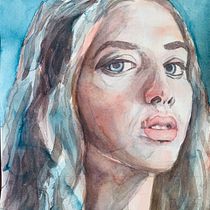 My project in Artistic Portrait with Watercolours course. Watercolor Painting project by Katherine Mitchell - 02.24.2021