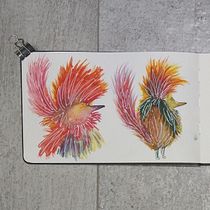 Meu projeto do curso: Técnicas de ilustração para desbloquear sua criatividade. Creativit, Drawing, and Watercolor Painting project by margot_6 - 04.18.2021