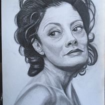 Mi Proyecto del curso: Retrato realista Susan Sarandon. Portrait Drawing project by Cristina Hernández - 02.19.2021