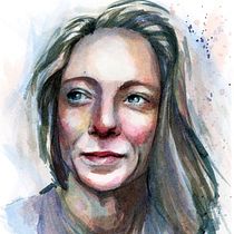 My project in Artistic Portrait with Watercolors course. Un proyecto de Dibujo artístico, Pintura, Dibujo de Retrato y Pintura a la acuarela de Allison Gray - 18.02.2021