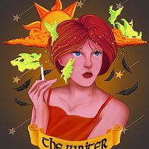 Mi Proyecto del curso: "The writer" . Drawing, Digital Drawing, and Digital Illustration project by Luis Manuel Hernández López - 02.19.2021