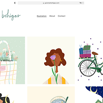 Mi Proyecto del curso: Creación de una página web en Squarespace. Un proyecto de Diseño, Estampación, Ilustración editorial, Ilustración tradicional e Ilustración vectorial de guiomarbohigasstudio - 28.02.2021