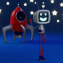 Robby, the Friendly Robot From Outer Space. Een project van  Concept art,  Creativiteit,  3D-ontwerp y Rigging van rostam_navi - 19.02.2021