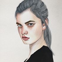 Mi Proyecto del curso: Retrato en acuarela a partir de una fotografía. Watercolor Painting project by Paula VEENSTRA MARTINEZ - 02.19.2021