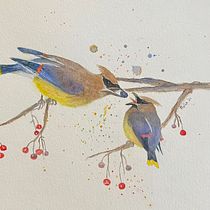My project in Artistic Watercolor Techniques for Illustrating Birds course. Watercolor Painting project by barbvick - 03.21.2021
