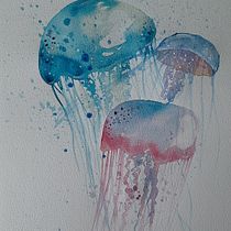 My project in Modern Watercolor Techniques course. Un progetto di Pittura ad acquerello di Lilija Markevič - 21.02.2021