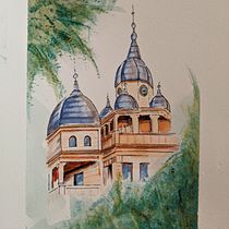 My project in Architectural Sketching with Watercolor and Ink course. Pintura em aquarela projeto de Cynthia Evetts - 20.02.2021