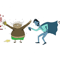 Borrachos elementales. Digital Illustration project by Calamarda De Vigo - 02.20.2021