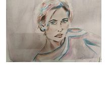 Mon projet du cours : Portrait artistique à l’aquarelle. Un proyecto de Pintura a la acuarela de bertolini_carolina_1989 - 02.03.2021
