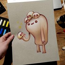 Mi Proyecto del curso: Ilustración con pastel y lápices de colores. Un progetto di Character design e Illustrazione tradizionale di Lucia Astuy - 20.02.2021