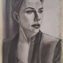 Mi Proyecto del curso: Retrato realista al carboncillo. Fine Arts, Drawing, and Portrait Drawing project by Marina Pastor - 03.07.2021