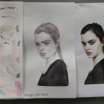Primer Acuarela de mi vida. Portrait Drawing, and Watercolor Painting project by virogu - 02.21.2021