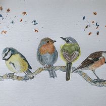 My project in Artistic Watercolor Techniques for Illustrating Birds course. Traditional illustration, and Watercolor Painting project by lorna.wilson - 02.22.2021