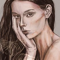 Mi Proyecto del curso: Retrato ilustrado con Procreate. Ilustração digital projeto de Angela Mendez - 21.02.2021