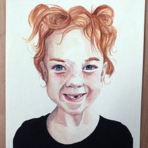 My project in Watercolor Portrait from a Photo course. Watercolor Painting project by sylviegmercier - 02.22.2021