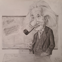 My project in Caricature Portrait with Graphite course. Desenho projeto de ilario.detoma - 22.02.2021