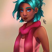 My project in Female Character Portraits in Procreate course. Character Design, and Digital Illustration project by Angela Romo - 02.22.2021