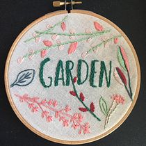 My project in Basic Techniques for Embroidering Letters course. Embroider project by Anna Mezőfi - 02.23.2021