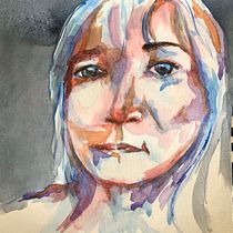 My project in Artistic Portrait with Watercolors course.  project by anna_cuffe - 02.23.2021