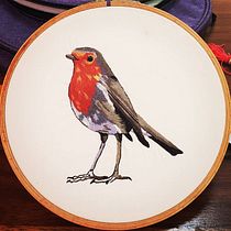 My project in Painting with Thread: Textile Illustration Techniques course. Embroider project by Sarah Ahiers - 02.23.2021