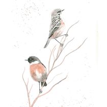 My project in Artistic Watercolor Techniques for Illustrating Birds course. Artistic Drawing, Painting, and Watercolor Painting project by floralugosi - 02.23.2021