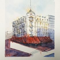Mi Proyecto del curso: Dibujo arquitectónico con acuarela y tinta. Architecture project by gabriela_r_elias - 03.17.2021