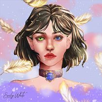 Meu projeto do curso: Retrato digital no Photoshop com um toque de fantasia. Avilla. Drawing, Digital Illustration, and Digital Painting project by Emily White - 02.23.2021