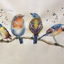 My project in Artistic Watercolor Techniques for Illustrating Birds course. Watercolor Painting project by gorogkinga - 02.24.2021