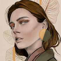 My project in Illustrated Portraits with Procreate course. Ilustração tradicional projeto de Lara Werndl - 24.02.2021