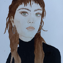 Meu projeto do curso: Retrato em aquarela a partir de uma fotografia. Traditional illustration, Watercolor Painting, and Portrait Drawing project by Luana França - 11.01.2022