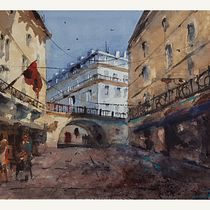 My project in Architectural Illustration with Watercolor course. Watercolor Painting project by John Yun - 02.25.2021