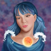 My project is based on a photo of my daughter . Digital Illustration project by Emiliya Yaneva - 02.25.2021