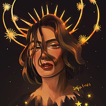 Queen of the night. Portrait Drawing project by Sofia - 02.25.2021