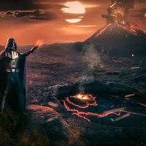 Vader en las afueras de Mustafar. Photomontage project by Oscar Peña Gonzalez - 02.25.2021